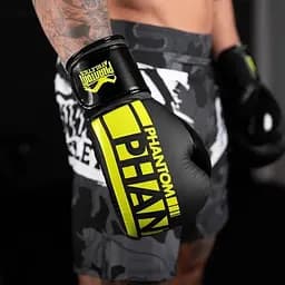 Рукавиці боксерські Phantom Athletic Apex Elastic Black/Neon Yellow - 14 унцій - мініатюра 4