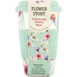 Чашка Keramia Flower story з силіконовою кришкою 440 мл (21-279-062)