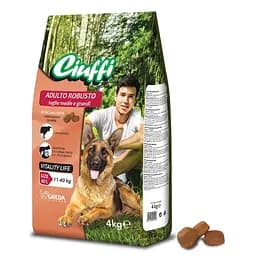 Сухой корм Gheda Ciuffi Adulto Robusto для средних и крупных пород с говядиной 20 кг