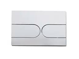 Панель змиву Koer KT-0604-01 240x160x10mm пластикова, кнопка закруглена KR5323, Хром - мініатюра 3