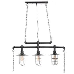 Люстра Brille подвесная лофт в зал E27 60W BK (BL-354S/3)