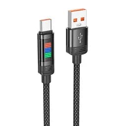 Кабель Hoco U126 Lantern charging data cable USB-A to Type-C 1,2 м 5A черный