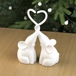 Декоративна статуетка MBM My Home Пара слоників біла (DH-ST-25 WHITE) - мініатюра 5