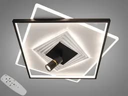 Стельова LED люстра Diasha 5535WH+BK dimmer від 12 до 18 кв.м. - мініатюра 4