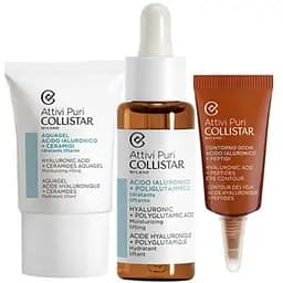 Набор для женщин Collistar Attivi Puri: Концентрат для лица 30 мл + Крем-аквагель для лица 15 мл + Концентрат для контура глаз 5 мл