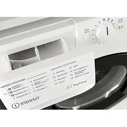 Пральна машина Indesit фронтальна, 6кг, 1200, A+++, 43см, дисплей, інвертор, люк чорний, білий - мініатюра 4