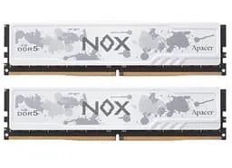 Пам'ять 16Gb x 2 (32Gb Kit) DDR5, 5600 MHz, NOX, White, 40-40-40-80, 1.25V, з радіатором Apacer teh0020296