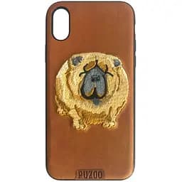 Чохол-накладка PUZOO TPU+TPU with stitchwork craft Ballon Dog iPhone X Brown