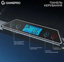 Охолоджувальна підставка для ноутбука до 17,3 дюйма GamePro GPCP-795 RGB 2xUSB 8xfans - мініатюра 10