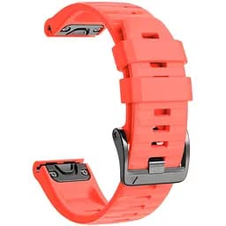 Силіконовий ремінець на смарт годинник Garmin 51 mm, Silicone, coral red, зі зручною застібкою, на фітнес браслет, ArmorStandart (ARM87729) - мініатюра 3