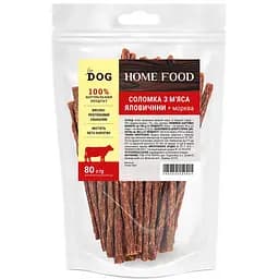 Лакомство для собак Home Food соломка из мяса говядины и моркови 80 г