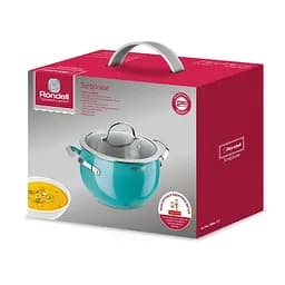 Каструля Rondell Turquoise, зі скляною кришкою, 18 см, 2,8 л (RDS-717) - мініатюра 2