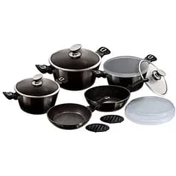 Набір посуду Berlinger Haus Moonlight 7 предметів чорний (BH 7032)