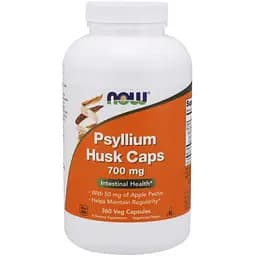 Натуральная добавка NOW Psyllium Husk 700 mg 700 mg, 360 вегакапсул
