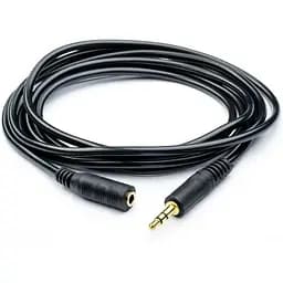 Аудіо-кабель Atcom 3.5 мм - 3.5 мм (M/F), 7.5 м, Black (11056)