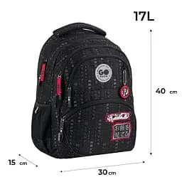 Рюкзак GoPack Education 175M-8 Anime boy Чорно-червоний (GO26-175M-8) - мініатюра 2
