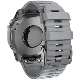 Силіконовий ремінець на смарт годинник Garmin 47 mm, Silicone, grey, зі зручною застібкою, на фітнес браслет, ArmorStandart (ARM60797) - мініатюра 2