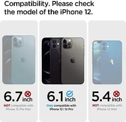Чехол Spigen Liquid Air для iPhone 12 Pro/12 Matte Black (ACS01701) + защитное стекло - мініатюра 12