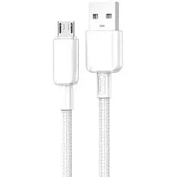 Кабель XO NB249 5A Android PVC Shiny Colorful Micro Data Cable білий