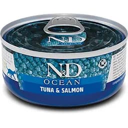 Вологий корм для котів Farmina N&D Quinoa беззерновий тунець, лосось 70 г 