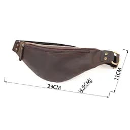 Чоловіча стильна бананка з натуральної vintage шкіри SHVIGEL 29х11х4,5 см sum0027449 - мініатюра 13