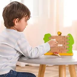 Дерев'яна настільна гра Viga Toys Стіна з цегли (44566) - мініатюра 4