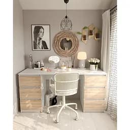 Стіл комп'ютерний Moreli T-228 158x758x600 мм Білий/Дуб сонома (Mo-t228-white-sonoma)