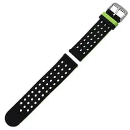 Подвійний ремінець Motorola з перфорацією для годинника Moto 360 2nd gen 46 мм Black Green - мініатюра 4
