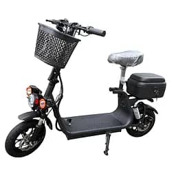 Электросамокат EVOBIKE Zen U12 MAX 2025 года черный | электросамокат с тремя фарами, корзинкой и багажником (модель 2025)