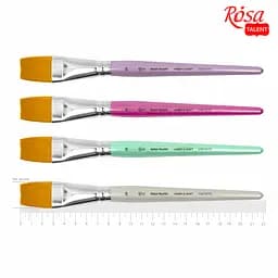 Пензель синтетика плоска ДЛЯ ДЕКОРУ HOBBY & CRAFT 28 коротка ручка ROSA TALENT