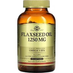 Лляна олія Solgar Flaxseed Oil 170 капсул