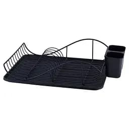 Сушилка для посуды Kamille, с поддоном, хромированная сталь, 52х32х13 см, черный