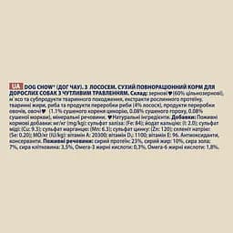 Сухий корм для собак з чутливим травленням Dog Chow Sensitive Adult 1+, з лососем, 2,5 кг - мініатюра 8