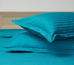 Набір наволочок Moon&Star Satin Stripe Turkish Blue 50х50 см 2 шт - мініатюра 3