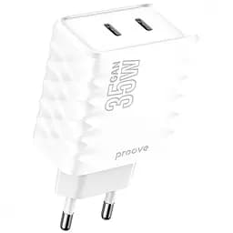 Зарядний пристрій Proove Speed Surge Gan 35W (Type-C + Type-C) white (WCSS30020002)