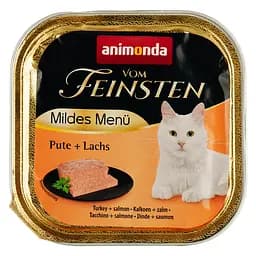 Вологий корм для котів Animonda Vom Feinsten Adult Turkey + Salmon, з індичкою та лососем для котів, 100 г - мініатюра 2