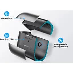 Чохол AhaStyle Rugged Aluminium Case для AirPods Pro 2 Dark Grey [133855] - мініатюра 3