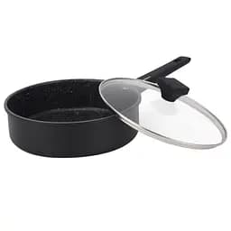 Сковорода глибока з кришкою Ardesto Gemini Gourmet Andria 28 см чорна (AR1928GMG)