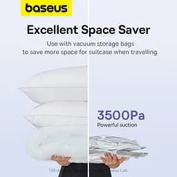 Портативний насос для матраців Baseus PocketGo Portable Air Pump Stellar White (C11157700221-00) - мініатюра 5