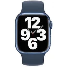 Силіконовий ремінець CasePro Solo Loop Abyss Blue Size М для Apple Watch 45mm/44mm/42mm - мініатюра 2