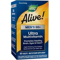 Вітаміни та мінерали Nature's Way Alive! Men’s 50+ Ultra Multivitamin 60 таблеток
