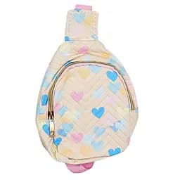 Дитяча сумочка "Сердечки" Bambi FG230705009(Beige) застібка-блискавка, 1 відділення