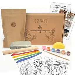 Детский глиняный набор для творчества GL-002 природная глина 1 кг