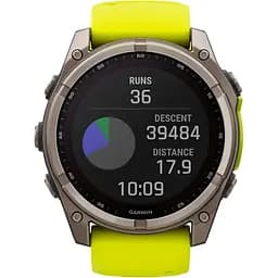 Смарт-годинник Garmin Fenix 8 Solar Sapphire 51mm Titanium with Amp Yellow/Graphite Silicone Band (010-02907-20) [116854] - мініатюра 11