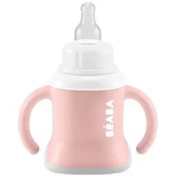 Поїльник Beaba 3 в 1 Evoluclip Training Cup 150 мл рожевий (913474)