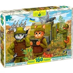 Пазл Київська фабрика іграшок Котики ЗСУ и ПВО 160 элементов