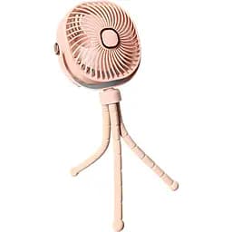 Портативний USB-вентилятор із гнучким штативом рожевий (ZB114)