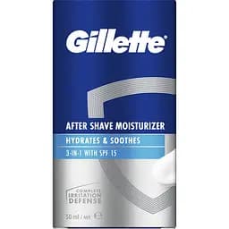 Бальзам після гоління Gillette Hydrates & Soothes 3 в 1 з SPF 15, 50 мл