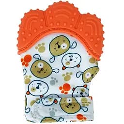 Прорізувач-рукавичка Лапка Mega Zayka MGZ-0412 Orange на липучці