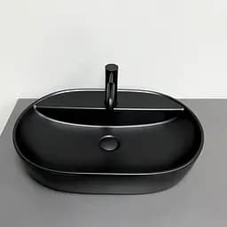 Умивальник VBI Terni чорний матовий накладний VBI-011803, Чорний матовий